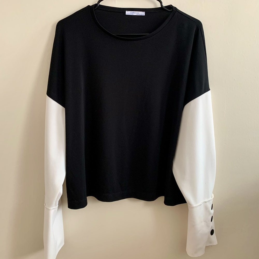 Zara color block blouse